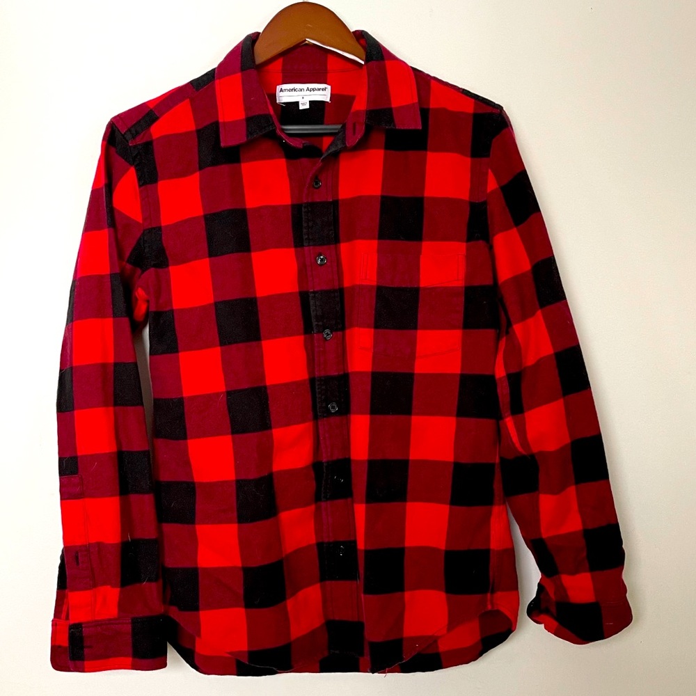 American Apparel Buffalo plaid button-down shirt S